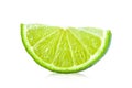 Fresh Juicy slice of lime on white background Royalty Free Stock Photo