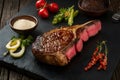 Juicy steak, seared to perfection, a carnivores dream displayed