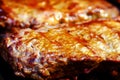 Juicy steaks close up image