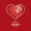 May is National Strawberry Month vector