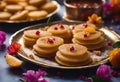 Juicy Sugary Pancakes Sweets Also Called Malpua, Pooa Or Pua Are Traditional Indian Dessert Mithai Drenched, Dunked, Soaked Or Dip