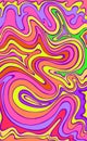 Juicy summer psychedelic colorful  waves. Fantastic art with decorative texture. Surreal doodle pattern. Rainbow colors abstract Royalty Free Stock Photo