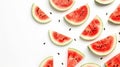 Juicy Temptation: Vibrant Watermelon Collage on a Blank Canvas. It Begs for Words --