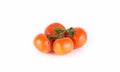 Juicy tomatoes on a white background Royalty Free Stock Photo