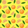 Juicy tropical orange fruit pattern