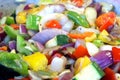 Juicy vegetable salad closeup