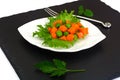 Juicy Vegetable Stew. Peas and Carrots. Diet Food.