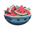 Juicy watermelon bowl, perfect summer snack