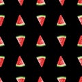 Juicy watermelon seamless pattern. Bright summer design Royalty Free Stock Photo