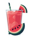 Juicy watermelon slice, perfect summer refreshment drink