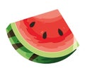 Juicy watermelon slice, perfect summer refreshment