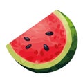 Juicy watermelon slice, ripe and fresh summer snack