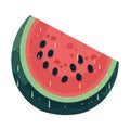 Juicy watermelon slice, a sweet summer snack