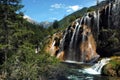Pearl Shoal Waterfall in Juizhaigou Nine Villages Valley, Sichuan, China Royalty Free Stock Photo