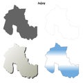 Jujuy blank outline map set