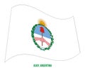 Jujuy Flag Waving Vector Illustration on White Background. Flag of Argentina Provinces Royalty Free Stock Photo