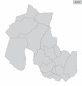 Jujuy province administrative map