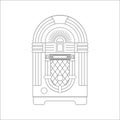 Jukebox Flat Icon Royalty Free Stock Photo