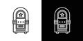 Jukebox icon vector set on white background Royalty Free Stock Photo