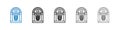 Jukebox icon vector set on white background Royalty Free Stock Photo
