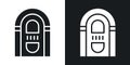 Jukebox icon vector set on white background Royalty Free Stock Photo