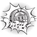 Jukebox illustration Royalty Free Stock Photo