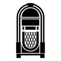 Jukebox Juke box automated retro music concept vintage playing device icon black color vector illustration flat style image