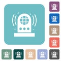 Jukebox rounded square flat icons