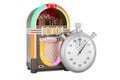 Jukebox with stopwatch, 3D rendering