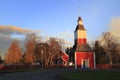 Jukkasjarvi (JukkasjÃÂ¤rvi), the oldest wooden church built around 1607/1608 in in Kiruna Municipality, Norrbotten County, Sweden