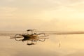 Jukung, Balinese traditional fishing boat on the beach Royalty Free Stock Photo