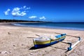 Jukung boat on the beach, Sawu island, Indonesia