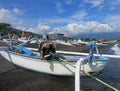 Jukung, the traditional fishing boat of Indonesian fishermen.