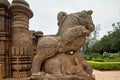 Lion and elephant statue, sun temple, konark, Orissa, Royalty Free Stock Photo