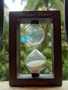 Time is runing An hourglass Sand Time Royalty Free Stock Photo