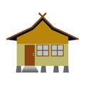 Julang ngapak- Indonesian traditional house. Royalty Free Stock Photo