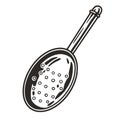 Julep strainer for bartending. Chromed hawthorne cocktail strainer or metal cocktail bar tool