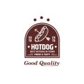 vintage logo Vector minimalis hotdog