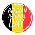 `21 Juli Nationale feestdag van BelgiÃÂ«` - 21 of July Belgian Independence Day, banner with grunge brush