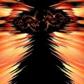 Julia set type fractal patterns and designs from exploding red-hot lava Royalty Free Stock Photo