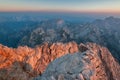 Julian Alps from the Top of Triglav at Sunrise