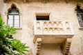 Juliet's balcony, antique architecture , Italy Royalty Free Stock Photo