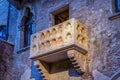 Juliet\'s house and balcony from William Shakespeare drama Romeo and Juliet at town Verona - Italy Royalty Free Stock Photo