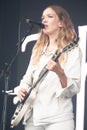 Juliette Jackson of The Big Moon performing at Latitude Festival 2023 in Henham Park, England.