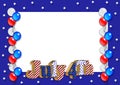 July 4th Border balloons Royalty Free Stock Photo