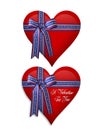 July 4Th and Valentine hearts Royalty Free Stock Photo