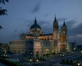 July 08, 2020. Almudena Cathedral. Madrid. Long exposition Royalty Free Stock Photo