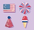 4 July american festive