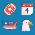 4 July american icon Royalty Free Stock Photo