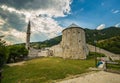 July 09, 2016: Ancient walls of the fortress of Travnik, Bosnia and Herzegovina Royalty Free Stock Photo